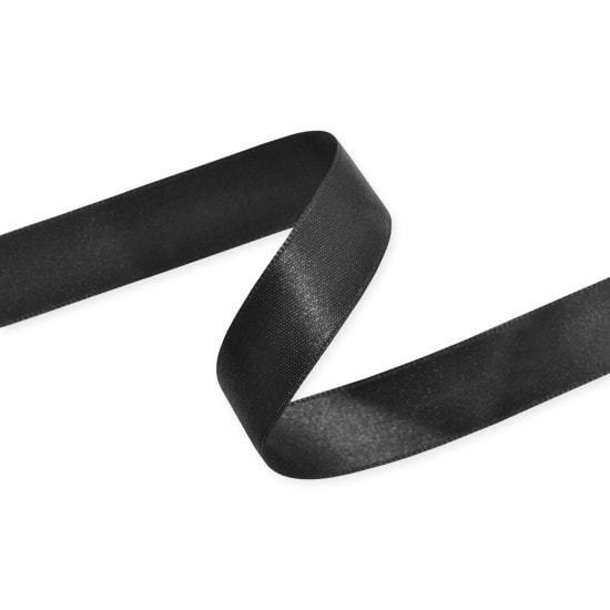 Double Sided Satin Ribbon (Black) - All Wrapped Up
