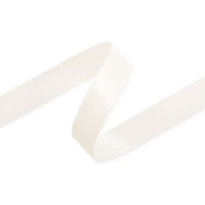 Double Sided Satin Ribbon (White) - All Wrapped Up